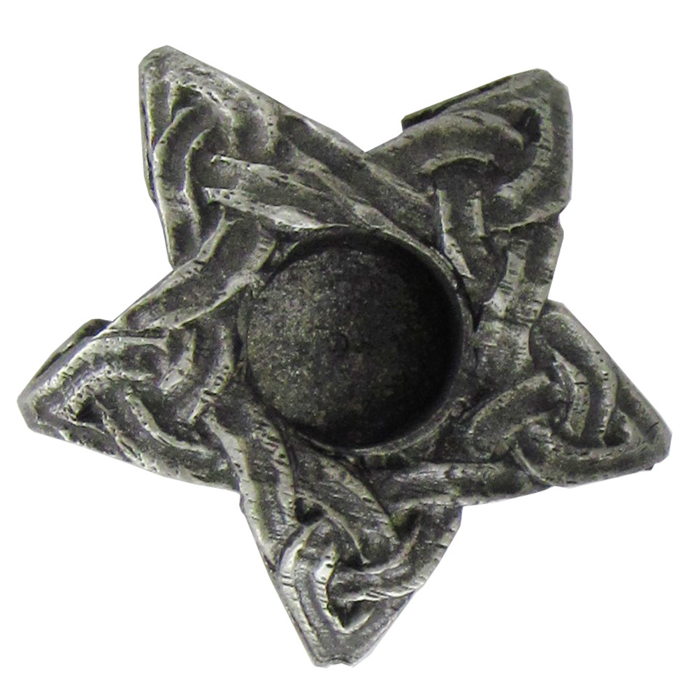 Pewter Mini Pentacle Candle Holder - Click Image to Close